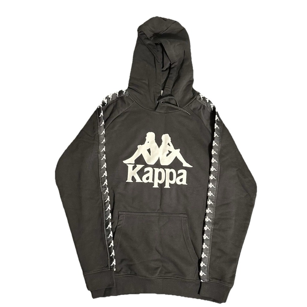 KAPPA  Black & White Esmio 2 Logo Hoodie Mens Size XL New‎ Without Tag